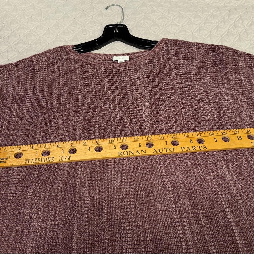 Elegant Mauve Knit Sweater - Size Large Petite - Picture 5 of 9